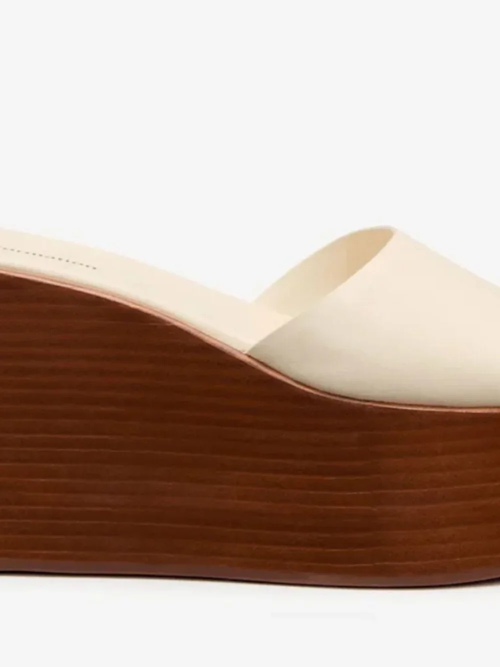 Reformation Jordan Wedge Sandal Ivory - Size 9.5